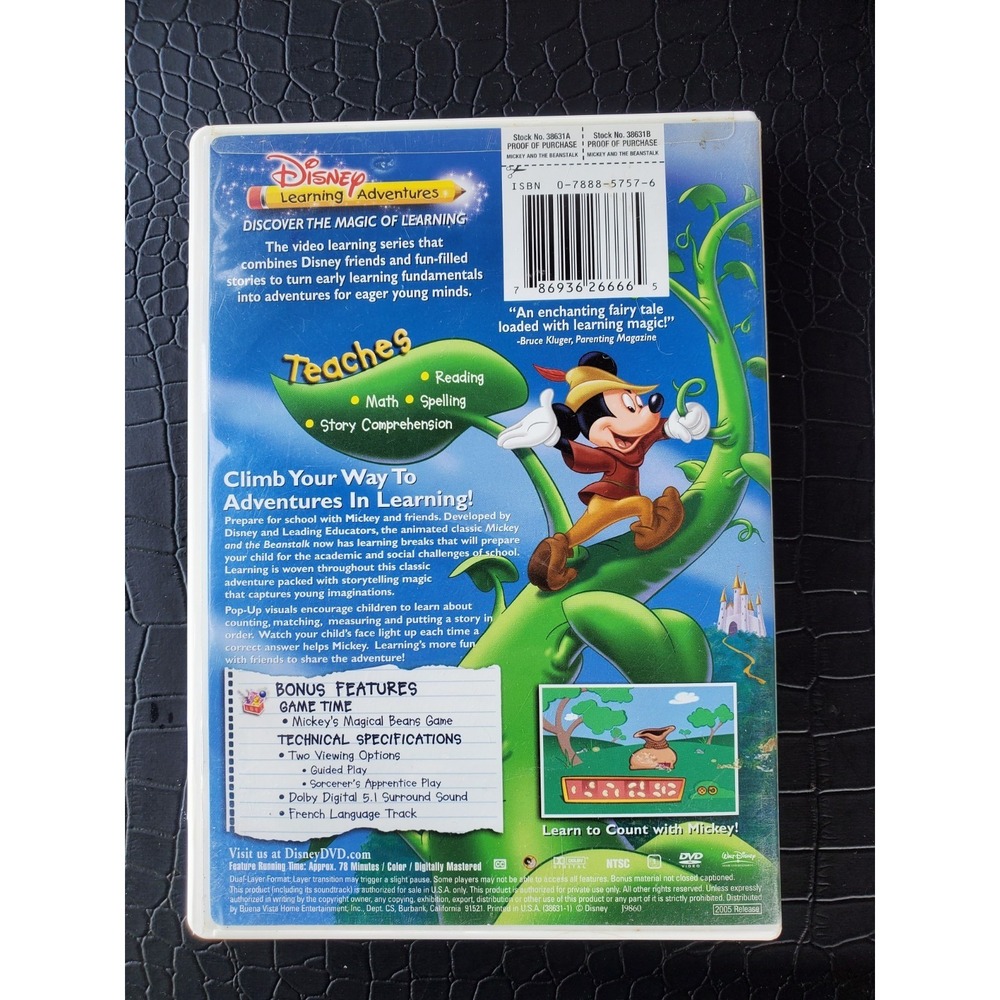 Vtg. Disney's Learning Adventures-Mickey's Reading Math & Fun-w/Activity Booklet - Picture 2 of 16